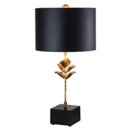 Lampy stojące - Lampa stołowa złota czarna z żywicy glamour Camilia E27 60W Flambeau - miniaturka - grafika 1