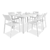 Meble ogrodowe - Zestaw ogrodowy Nardi TRILL/LIBECCIO 6+1 Bianco - miniaturka - grafika 1