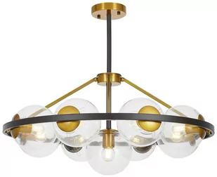 NOWOCZESNA LAMPA WISZĄCA CZARNO-MOSIĘŻNA DONZANO W9 PRO - Lampy sufitowe - miniaturka - grafika 1