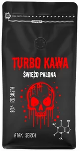 TURBO Kawa ziarnista Do ekspresu 1kg 90% Robusta 10% Arabica ATAK SERCA - Kawa - miniaturka - grafika 1
