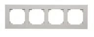 Klawisze i ramki - Kontakt Simon Ramka poczwórna LINE Simon 55 - aluminium mat - miniaturka - grafika 1