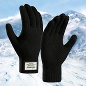 Inne - Zimowe Rękawiczki Dziane - , Ciepłe, Kompatybilne z Ekranami Dotykowymi, z Antypoślizgowym Uchwytem i Pluszową Podszewką do Biegania, Jazdy na - miniaturka - grafika 1