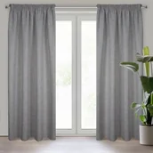 Zasłony - Zasłona gotowa Jula na taśmie 140 x 270 cm popielaty - miniaturka - grafika 1