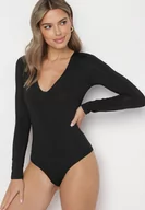 Body - Czarne Body z Okrągłym Dekoltem i Długim Rękawem Zailea - miniaturka - grafika 1