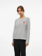 Koszulki i topy damskie - Vero Moda Koszulka w kolorze biało-czarnym - miniaturka - grafika 1