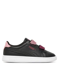 Puma Sneakersy Smash 3.0 L Glitter Velcro V Ps 395609 07 Czarny - Buty dla dziewczynek - miniaturka - grafika 1