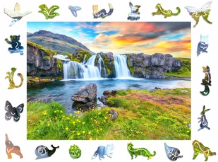 Puzzle Drewniane Premium 3D Układanka Dla Dorosłych Wodospad Krajobraz Duże Adawoo - Idealne Na Prezent Na Święta, Urodziny, Imieniny, Walentynki - Puzzle - miniaturka - grafika 1