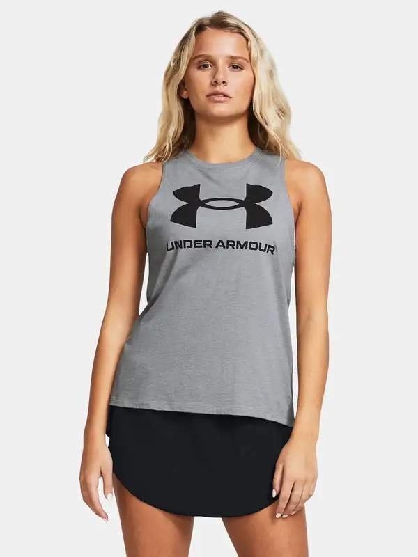 Under Armour Koszulka bez ramion Damska 1356297-035 Live Rival Tank grafitowy XS