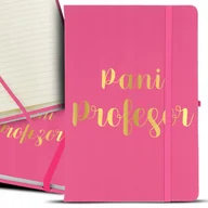 Notesy i bloczki - NOTES NOTATNIK PLANER PAMIĘTNIK RÓŻOWY GOLD PREZENT DLA PANI PROFESOR WZORY - miniaturka - grafika 1