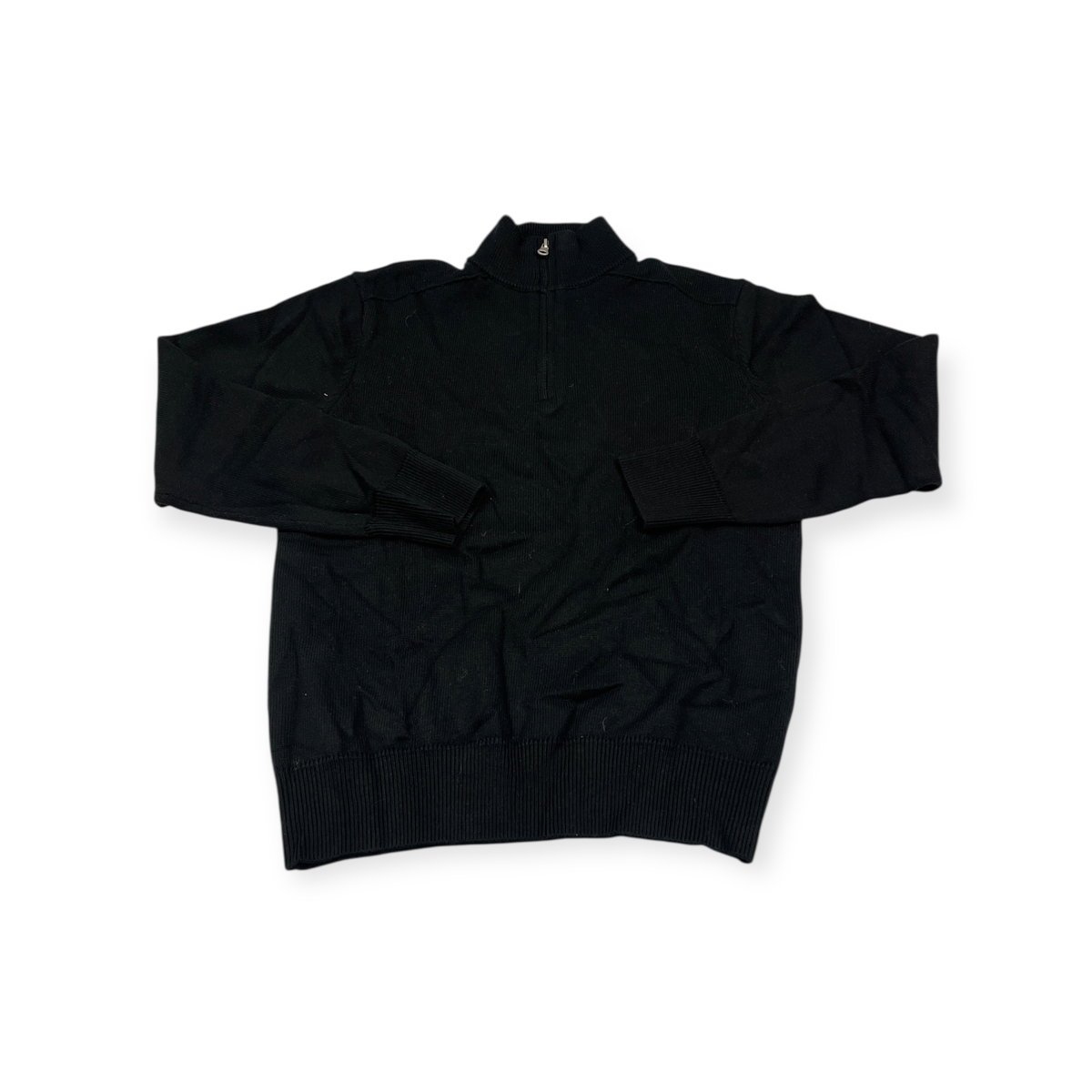 Sweter męski Old Money M czarny z zamkiem - klasyczny golf