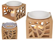 Świeczniki - Kemis - House of Gadgets, Kominek do olejków zapachowych ceramika + bambus - miniaturka - grafika 1