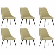 Krzesła - vidaXL Krzesła stołowe 6 szt. zielone tapicerowane tkaniną 3090165 - miniaturka - grafika 1