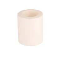 Świeczniki - Świecznik ceramiczny 6,5 x 6,5 x 8 cm kremowy - miniaturka - grafika 1