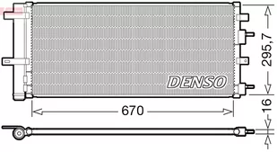 Chłodnica klimatyzacji DENSO DCN10053 1886561 z osuszaczem FORD - Chłodnice - miniaturka - grafika 1