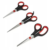 Nożyczki krawieckie - 2x 3x NOŻYCZKI NOŻYCE UNIWERSALNE SZKOLNE BIUROWE WYTRZYMAŁE OSTRE KRAWIECK - miniaturka - grafika 1