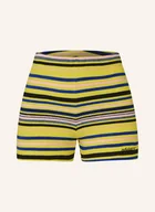 Spodenki damskie - Adidas Originals Szorty Z Materiału Frotte Striped gelb - miniaturka - grafika 1