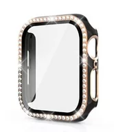 Akcesoria do smartwatchy - Etui + Szkło 2W1 Do Apple Watch 4/5/6/Se 40mm Diamond Czarno-Rosegold - miniaturka - grafika 1