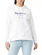 Bluzy damskie - Pepe Jeans Damska bluza z kapturem Calista, Biały (biały), S - miniaturka - grafika 1