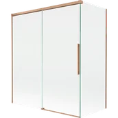 Parawany nawannowe - Mexen Rox parawan nawannowy 2-skrzydłowy rozsuwany 140 + 70 x 150 cm, transparent, miedż szczotkowana - 8C9-140-070-65-00 - miniaturka - grafika 1