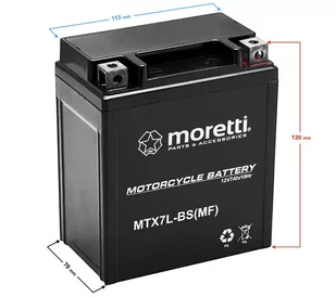 Akumulator Moretti AGM (Gel) MTX7L-BS - Części motocyklowe - miniaturka - grafika 1