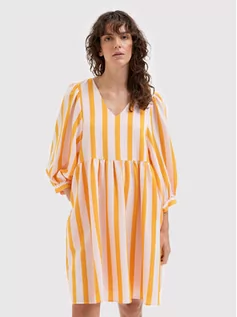 Sukienki - Selected Femme Sukienka codzienna Tinna 16084710 Pomarańczowy Relaxed Fit - grafika 1