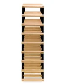 Stojaki na wino - Regał Na Wino Stojak Na 32 Butelki Szklane/ Pet — Rw-8/ 4X8 — Surowy Naturalny Metal + Drewno Rw-8-4X8-32 / Wamar-Sosenka - miniaturka - grafika 1