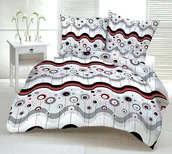 Pościel - Pościel z kory 160x200 014C Lizaki szare czerwone czarne guziki 100% bawełna gruba - miniaturka - grafika 1