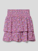 Sukienki i spódniczki dla dziewczynek - Spódnica mini z wiskozy z efektem stopniowania - miniaturka - grafika 1