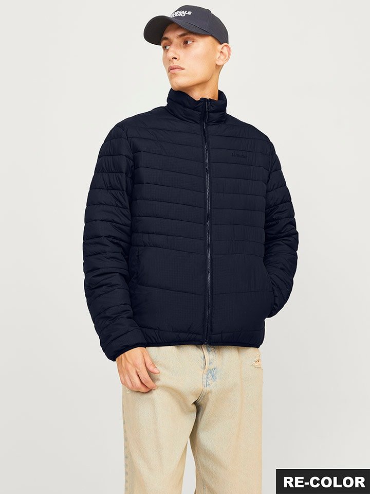 Jack & Jones Kurtka pikowana w kolorze granatowym