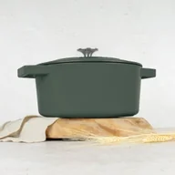 Garnki - Owalny garnek żeliwny 4,65 L BerlingerHaus Matte Green BH-6545 - miniaturka - grafika 1