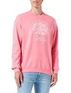 Bluzy męskie - United Colors of Benetton Męska bluza z kapturem, Różowy 9R5, M - miniaturka - grafika 1