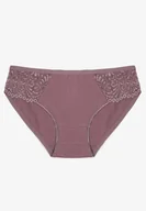 Majtki damskie - Fioletowe Gładkie Majtki Figi z Bawełny Venessila - miniaturka - grafika 1