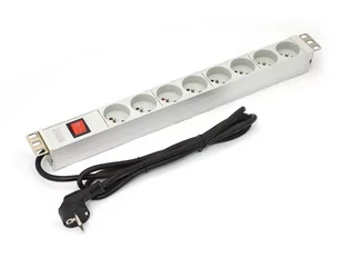 Assmann ASM listwa zas. 19, 1U, 8 włącznik,2 m A-19-STRIP-2-IMP - Listwy zasilające - miniaturka - grafika 4