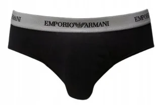 EMPORIO ARMANI MAJTKI SLIPY CZARNE Z LOGO M JXF - Majtki męskie - miniaturka - grafika 1