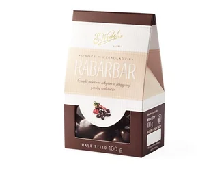 E.Wedel, owoce w czekoladzie rabarbar, 100 g - Owoce świeże i suszone - miniaturka - grafika 1