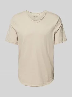T-shirt z dekoltem w serek model ‘BENNE’ - Koszulki męskie - miniaturka - grafika 1
