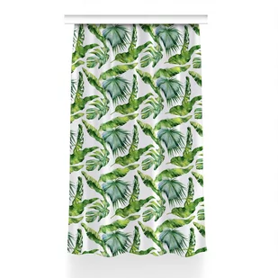 Gotowa zasłona z grafiką Liście Dżungla 150x230 cm, Fabricsy - Zasłony - miniaturka - grafika 1