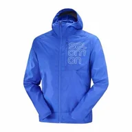 Kurtki i kamizelki sportowe damskie - Kurtka Salomon Bonatti Cross Wind FZ Hoodie Nautical Blue - miniaturka - grafika 1