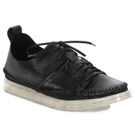 Półbuty damskie - Maciejka Półbuty Damskie Skórzane Czarne-36 - miniaturka - grafika 1