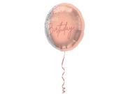 Balony i akcesoria - Folat Balon foliowy różowe złoto Happy Birthday - 45 cm - 1 szt. F67006 - miniaturka - grafika 1