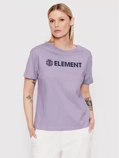 Koszulki i topy damskie - Element T-Shirt Logo W3SSB7 Fioletowy Regular Fit - grafika 1