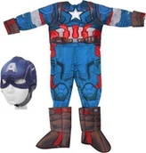 Zabawy w naśladowanie dorosłych - PRC STRÓJ KAPITAN AMERYKA + MASKA - AVENGERS K-KA01 M - miniaturka - grafika 1