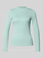 Bluzki damskie - Bluzka z długim rękawem ze stójką - miniaturka - grafika 1