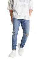 Spodnie męskie - Jeansy Męskie Niebieskie Klasyczne 34/30 1Xbf - miniaturka - grafika 1