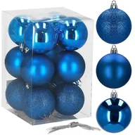 Bombki - SPRINGOS Bombki nietłukące 6cm choinkowe niebieskie 12 szt - miniaturka - grafika 1