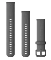 Akcesoria do zegarków - Garmin Pasek silikonowy na nadgarstek Quick Release 20 (szary / szara sprzączka) - miniaturka - grafika 1