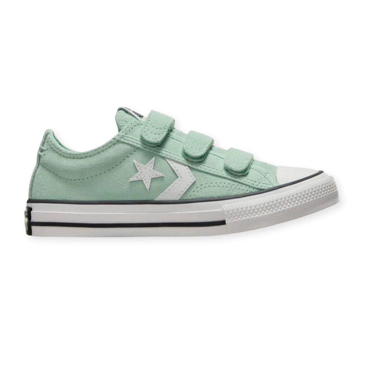 Buty trampki dziecięce Converse Star Player 76 na rzepy zamszowe miętowe-34