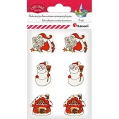 Pasmanteria - Dekoracje drewniane samoprzylepne 6 szt piernikowy domek Titanum Christmas - miniaturka - grafika 1