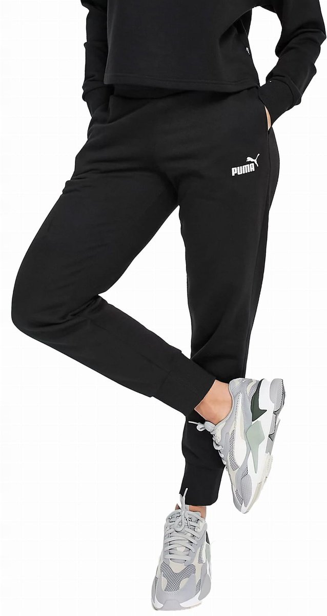 Puma spodnie dresowe damskie sportowe joggery bawełniane - S