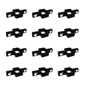 Akcesoria do ogrodzeń - Obejma pośrednia czarna matowa 4 x 6 cm - 12 szt. - miniaturka - grafika 1